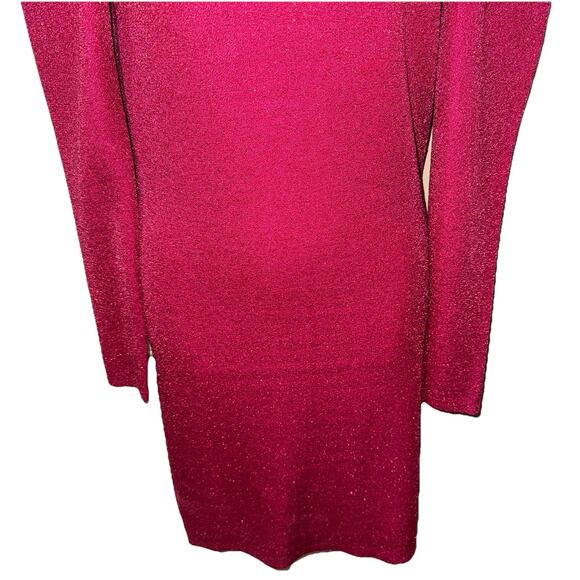 Alice + Olivia Women’s Pink Issa Turtleneck Puff Sleeve Mini Dress Medium - Picture 3 of 9